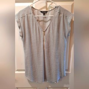 Express Womans Short Sleeve Striped Blouse size Small